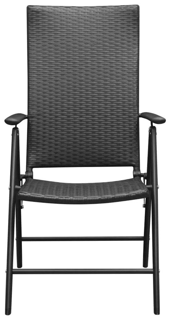 vidaXL Σετ Τραπεζαρίας Κήπου 5 Τεμαχίων Μαύρο