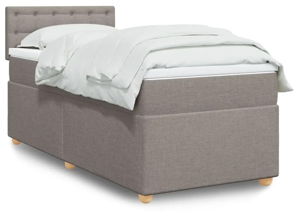 ΚΡΕΒΑΤΙ BOXSPRING ΜΕ ΣΤΡΩΜΑ TAUPE 80X200 ΕΚ. ΥΦΑΣΜΑΤΙΝΟ 3288825