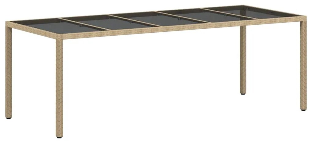 vidaXL Σέτ φαγητού για κήπο 9 pcs Μπεζ συνθετικό ρατάν