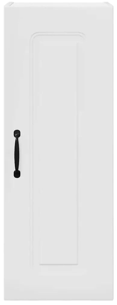 vidaXL Κρεμαστό ντουλάπι κουζίνας με ράφι Υψηλής γυαλάδας λευκό