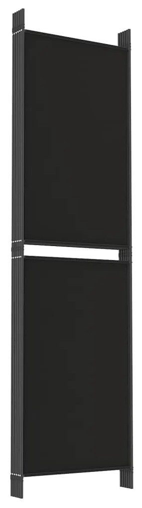 vidaXL Διαχωριστικό Δωματίου με 6 Πάνελ Μαύρο 300x180 εκ. από Ύφασμα