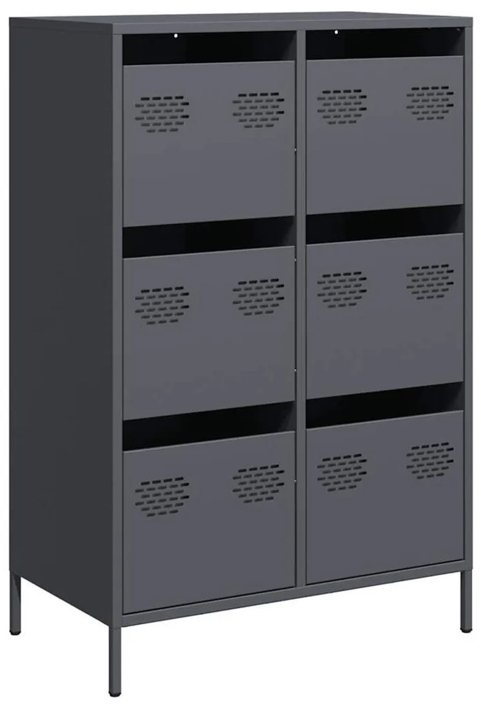 Ντουλάπι Ανθρακί 68x39x101,5 εκ. από Χάλυβα - Ανθρακί
