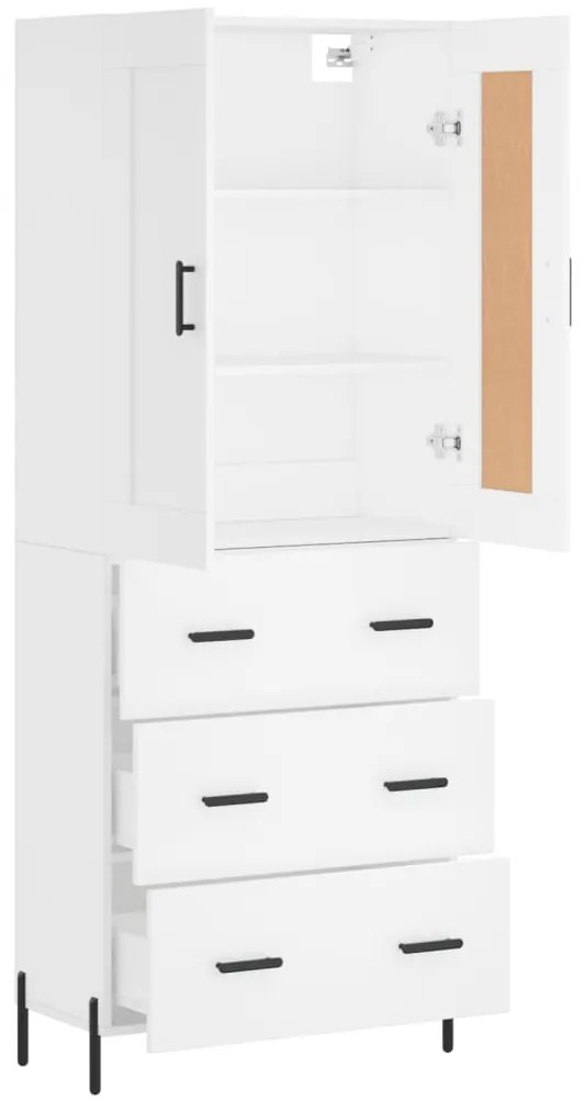 vidaXL Ντουλάπι Λευκό 69,5x34x180 εκ. από Επεξεργασμένο Ξύλο