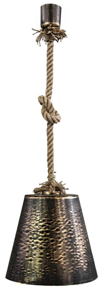 Φωτιστικό Οροφής Μονόφωτο FUN-03 Rope 31-0061 Bronze PVC