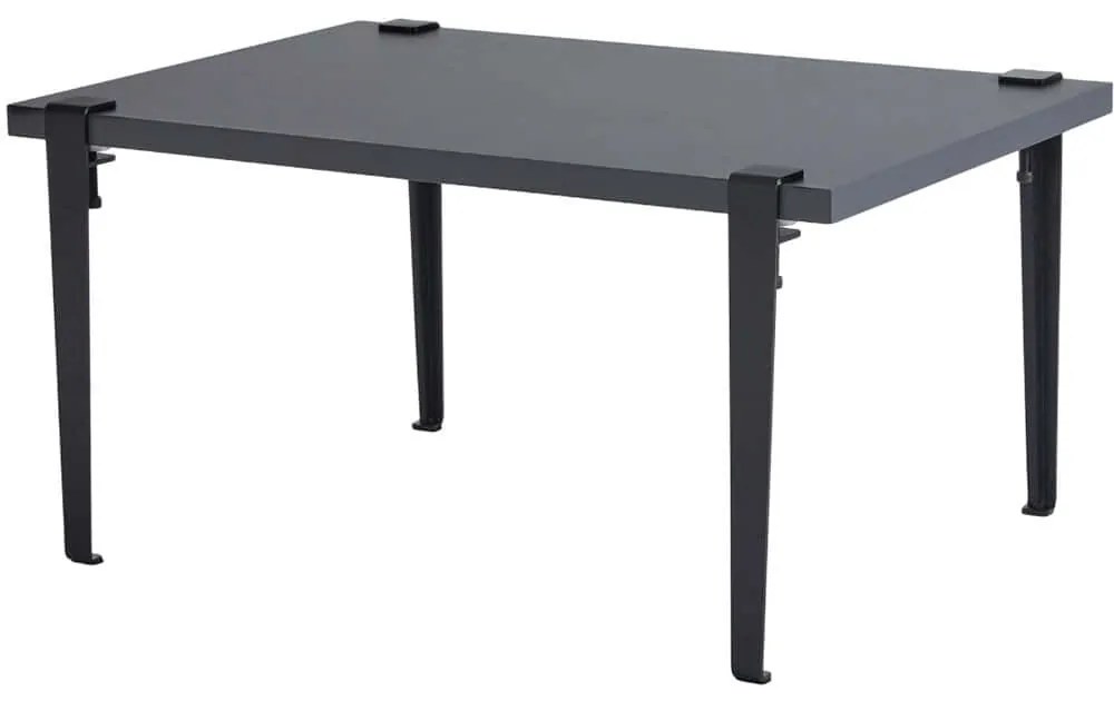 Τραπέζι Σαλονιού Neda 631LGG1237 90x60x45cm Anthracite-Black