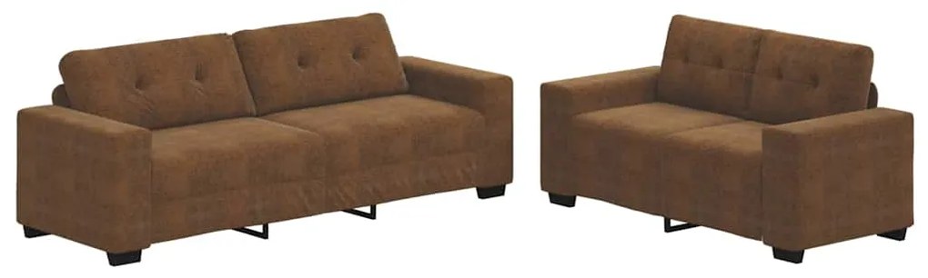 vidaXL Καναπές 2 pcs Καφέ 221 x 78 x 80 εκ Τεχνητό δέρμα