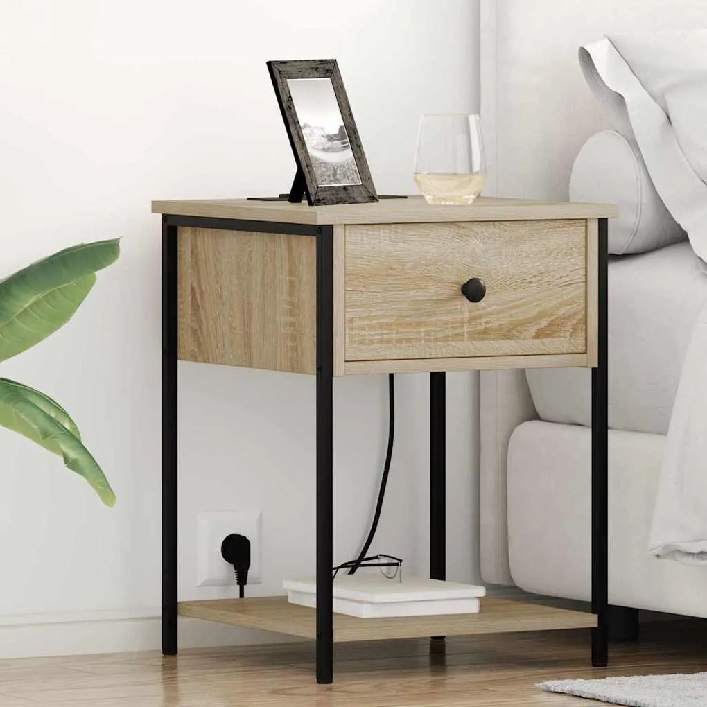 vidaXL Κομοδίνο Sonoma Δρυς 42 x 41 x 56 εκ. Επεξεργασμένο ξύλο