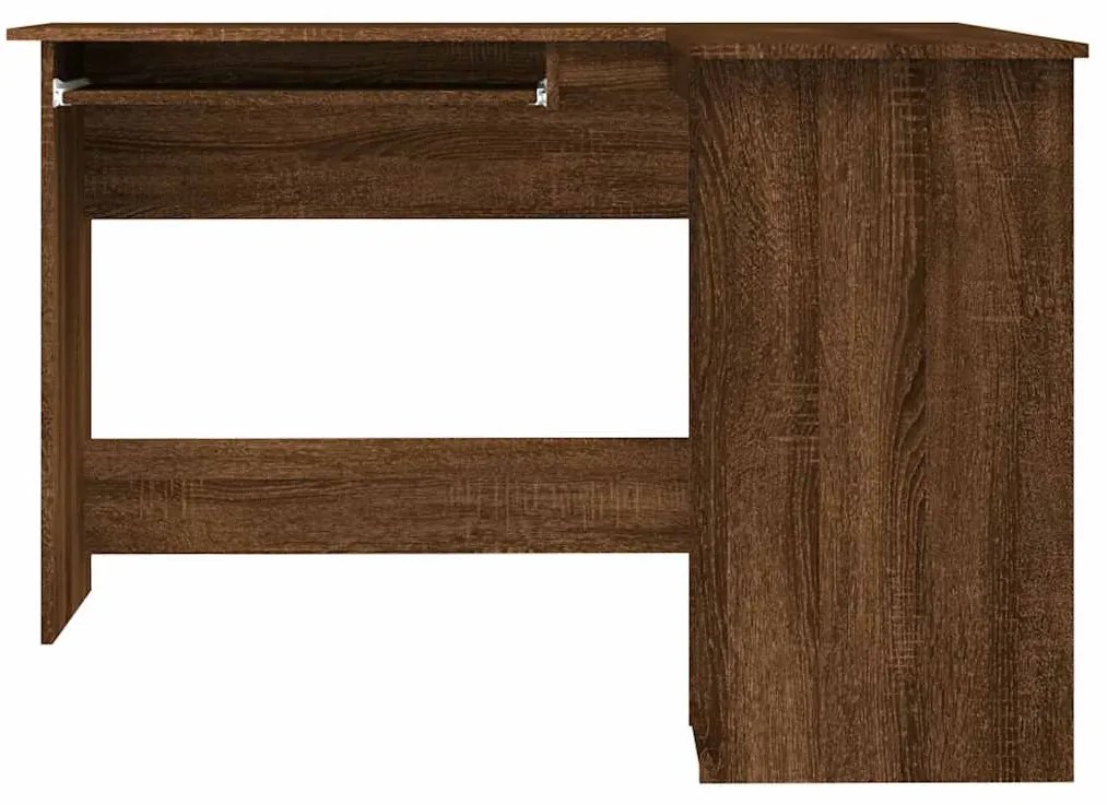 vidaXL Γραφείο Γωνιακό Καφέ Δρυς 120 x 140 x 75 εκ. Επεξεργασμένο Ξύλο