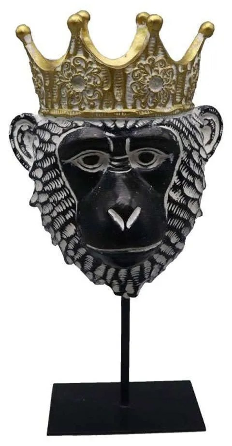 Διακοσμητικό Πίθηκος FIG216 13,5x9x26cm Black Espiel Polyresin