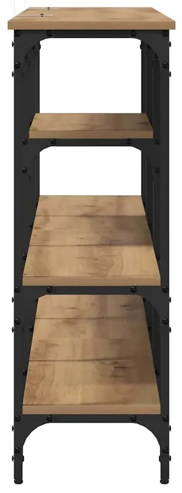 vidaXL Τραπέζι κονσόλας με ράφι artisan δρυς 160 x 29 x 80 εκ.