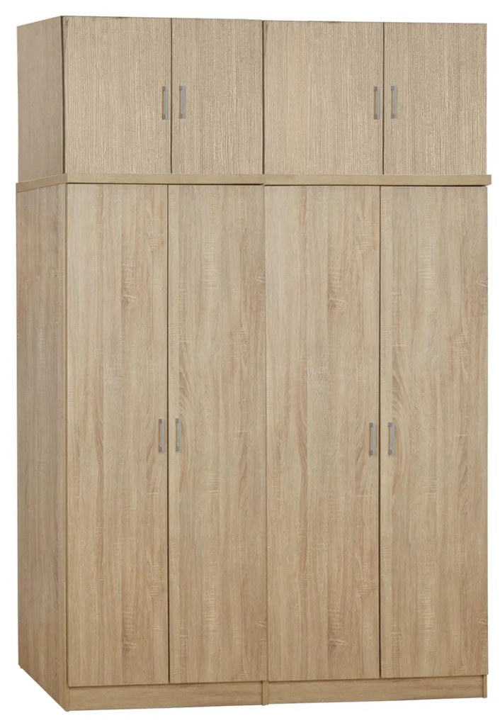 Set 4 pieces Wardrobe Four Leaf with loft Sonama 160x42x241