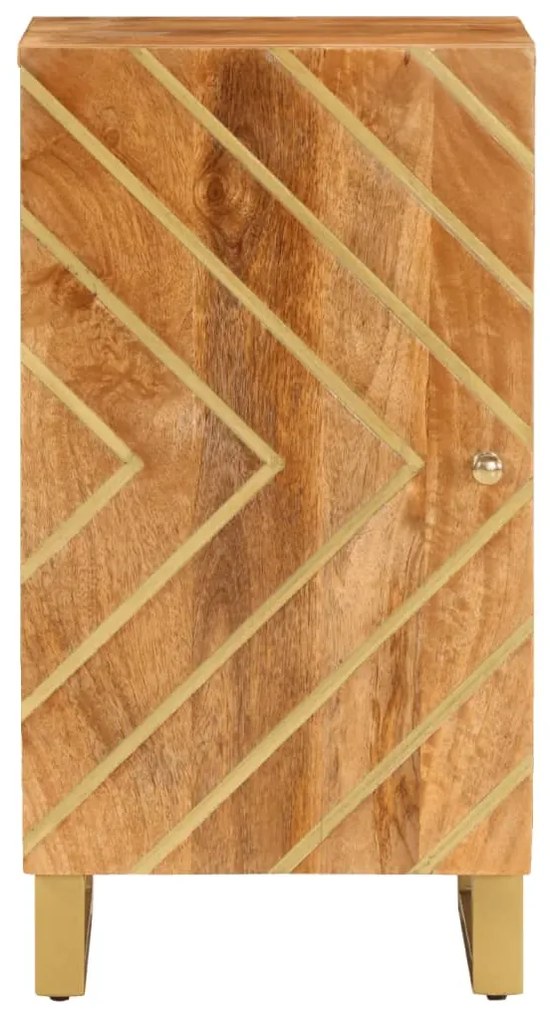 vidaXL Βοηθητικό Έπιπλο Καφέ/Μαύρο 40x33,5x75 εκ. Μασίφ Ξύλο Μάνγκο