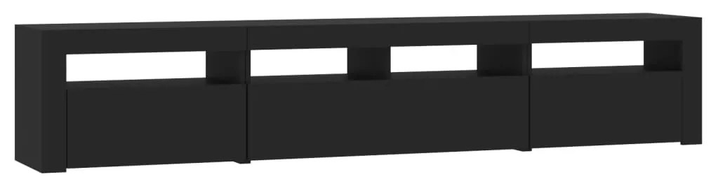 vidaXL Έπιπλο Τηλεόρασης με LED Μαύρο 210x35x40 εκ.