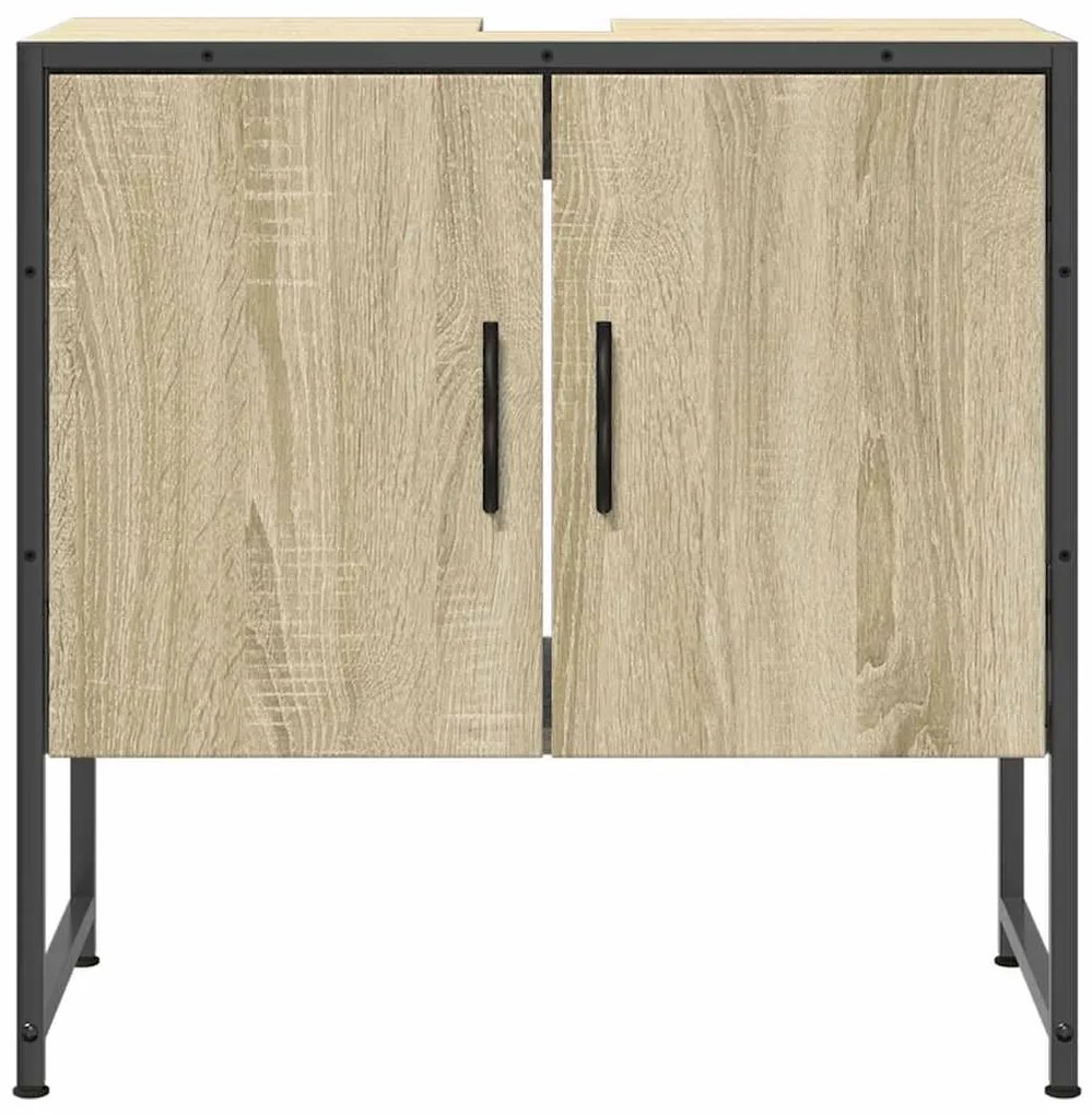vidaXL Ντουλάπι Νιπτήρα Μπάνιου Sonoma Δρυς 60x33x60 εκ. Επεξ. Ξύλο