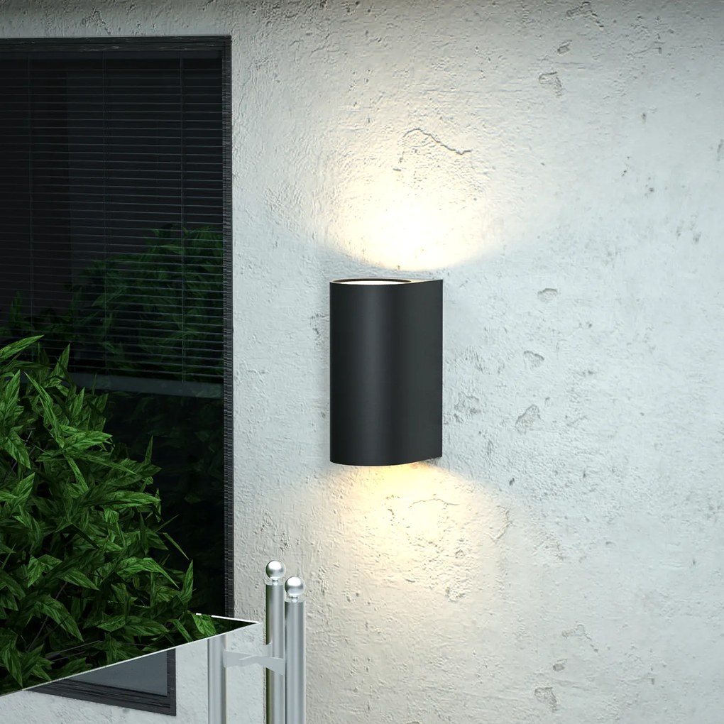 Φωτιστικό τοίχου Michigan 2xGU10 Outdoor Up-Down Wall Lamp White D:14.7cmx9cm (80200124) - 80200124 - 80200124