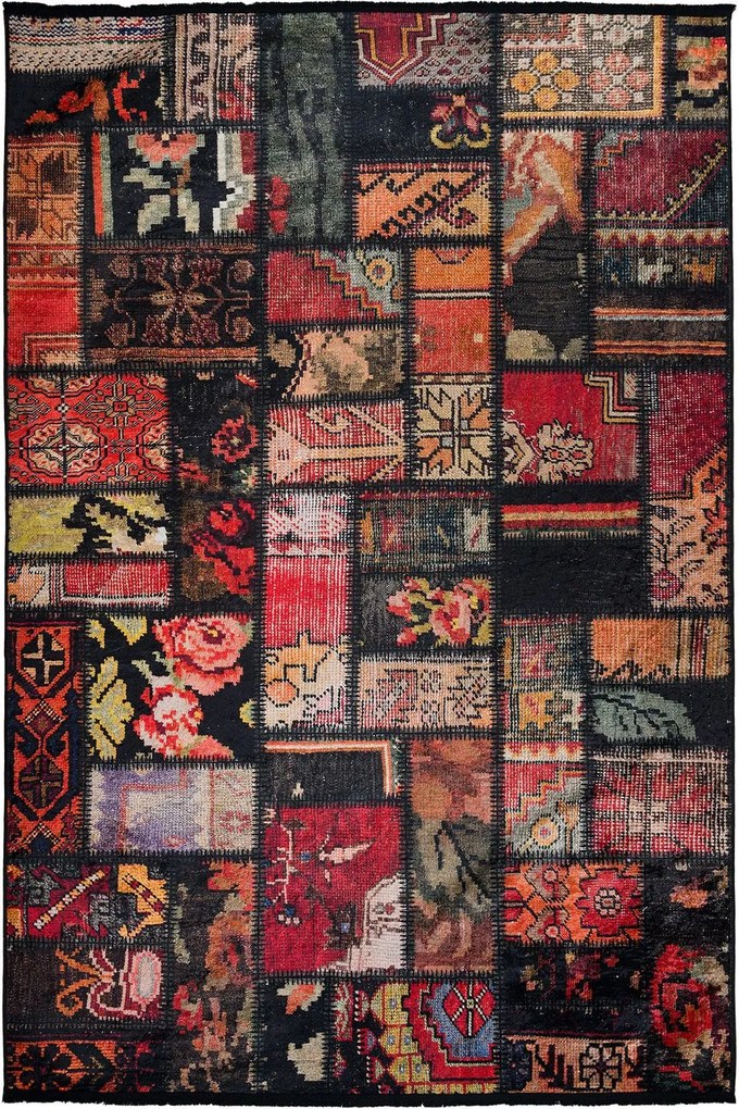 Χαλί Nomadian 1965 MHV Black-Multi Βιοκαρπέτ 80X220cm