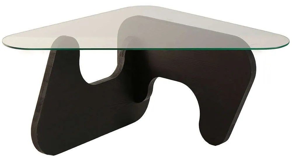 Τραπέζι Σαλονιού Freya 552NOS2540 86x66x36cm Anthracite-Clear