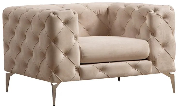 Πολυθρόνα PWF-0579 pakoworld ύφασμα εκρού 108x90x70εκ