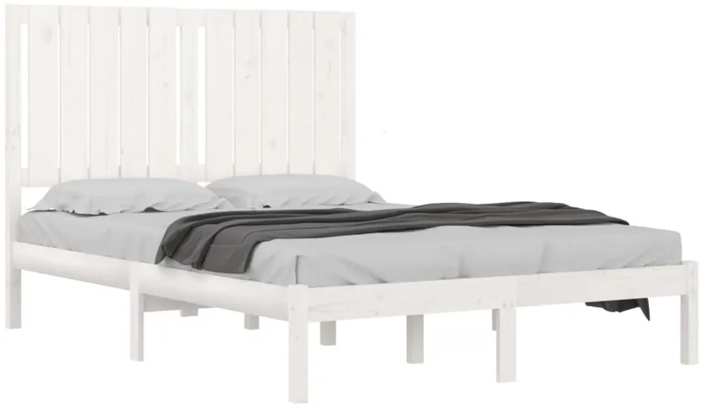 vidaXL Σκελετός Κρεβ. Χωρίς Στρώμα Λευκό 120x200 εκ Μασίφ Πεύκο