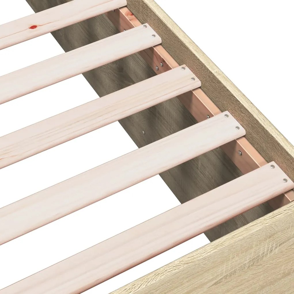 vidaXL Πλαίσιο Κρεβατιού Sonoma Δρυς 120x200 εκ. Επεξεργασμένο Ξύλο