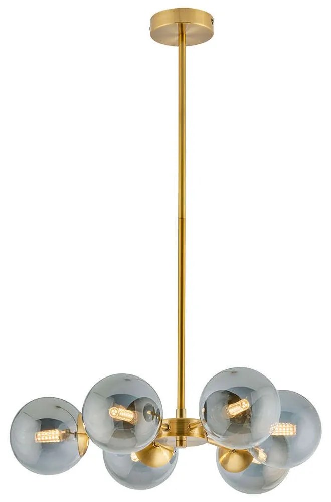 Φωτιστικό Οροφής Fiore 4254700 G9 Bronze Viokef Metal, Glass