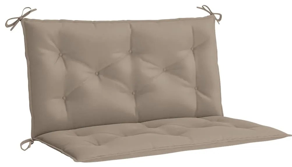 vidaXL Μαξιλάρι Πάγκου Κήπου Taupe 100x(50+50)x7 εκ. Ύφασμα Oxford