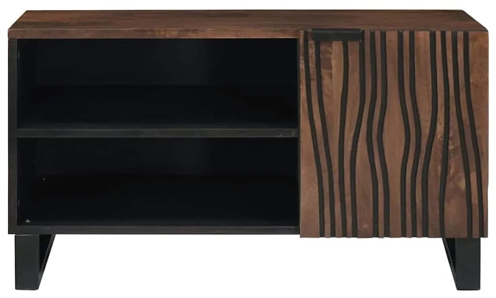 vidaXL Έπιπλο Τηλεόρασης Καφέ 80 x 33 x 46 εκ Μασίφ ξύλο μάνγκο