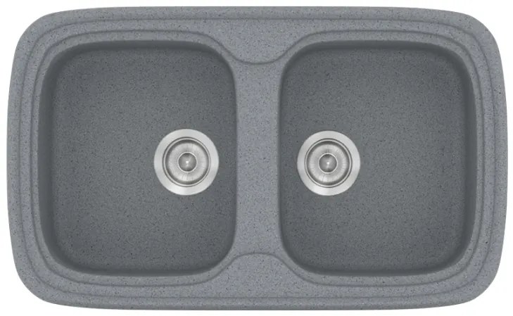 Sanitec Classic 312 Metallic Silver Νεροχύτης