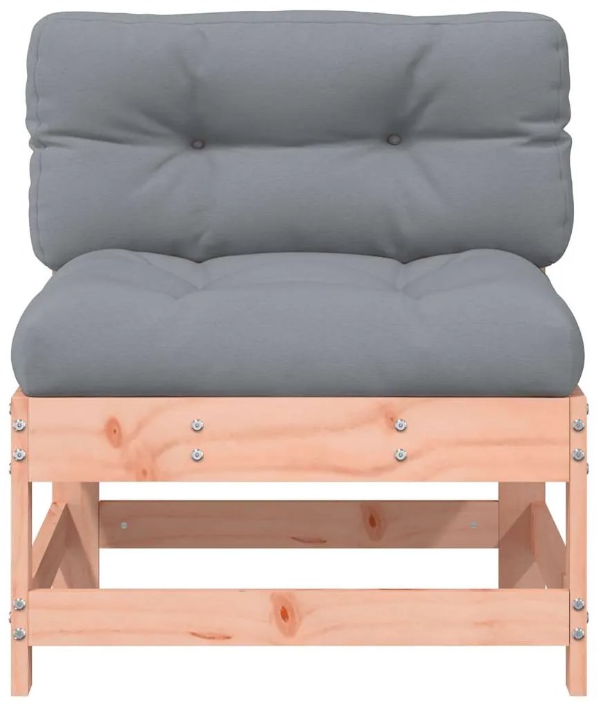 vidaXL Καναπές Μεσαίος με Μαξιλάρια από Μασίφ Ξύλο Ψευδοτσούγκας