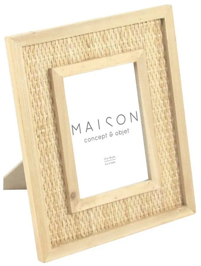 Κορνίζα Για Φωτογραφία 13x18cm Kamira S 032084 25x2x30cm Natural Rattan,Γυαλί