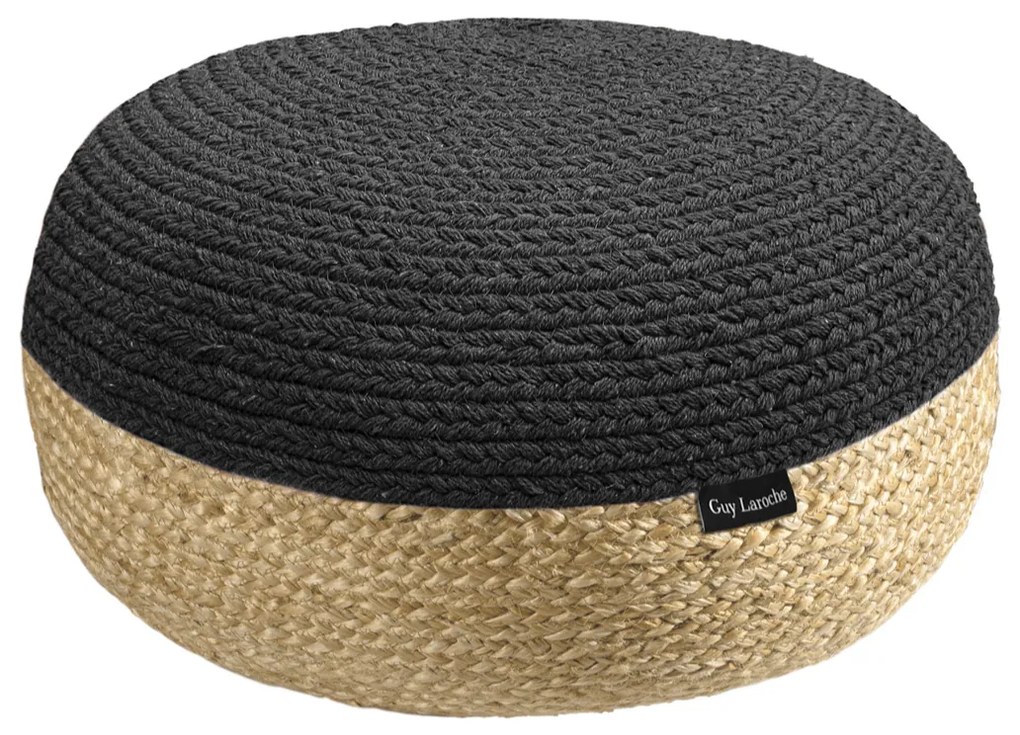 Πουφ (Φ50x25) Guy Laroche Ottoman Maya Natural