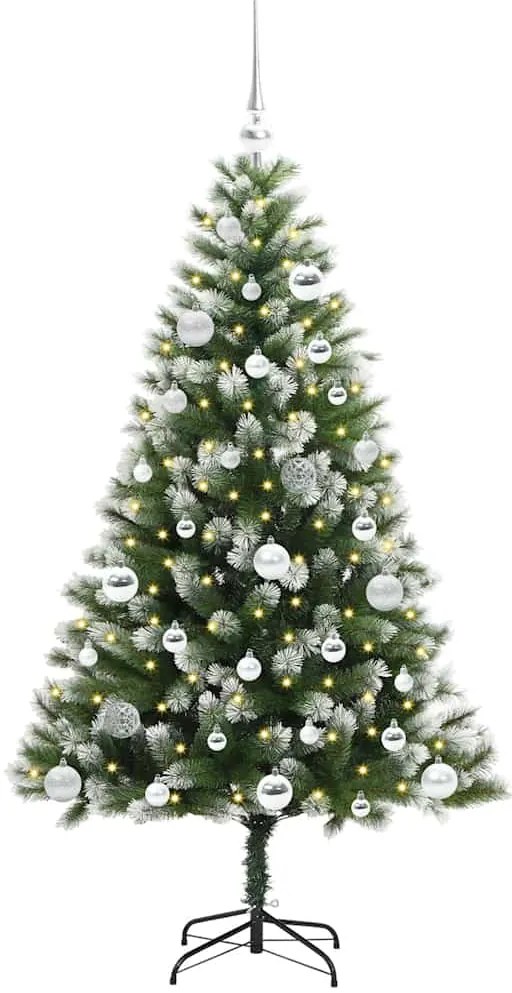 vidaXL Τεχνητό Δέντρο Χριστουγέννων με μέρη που αναδιπλώνονται και χιονάκι