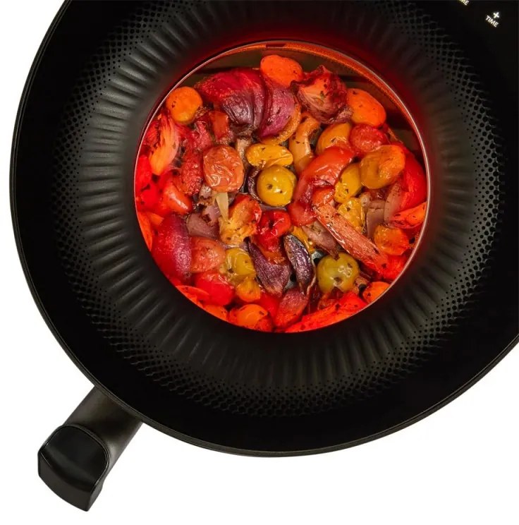 Russell Hobbs SatisFry Πανοραμική φριτέζα ζεστού αέρα 27420-56, 1650W, 5,5 l, 10 προγράμματα, ψηφιακή οθόνη LED, θερμοστάτης, χρονοδιακόπτης, Μαύρο