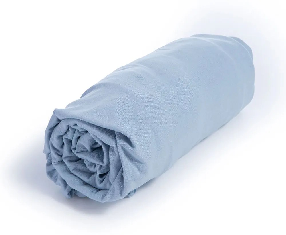 Σεντόνι Jersey Light Blue Nef-Nef Homeware Υπέρδιπλo 160x230cm 100% Βαμβάκι