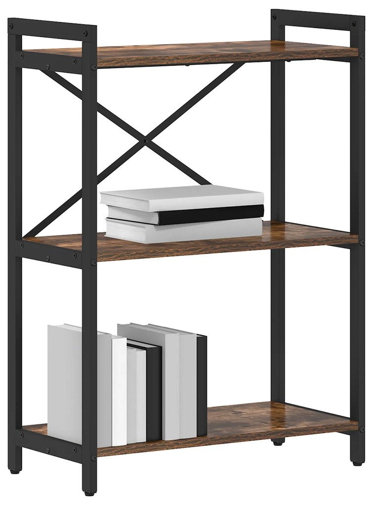 vidaXL Βιβλιοθήκη Καπνιστή δρυς 60 x 30 x 83 εκ Επεξεργασμένο ξύλο