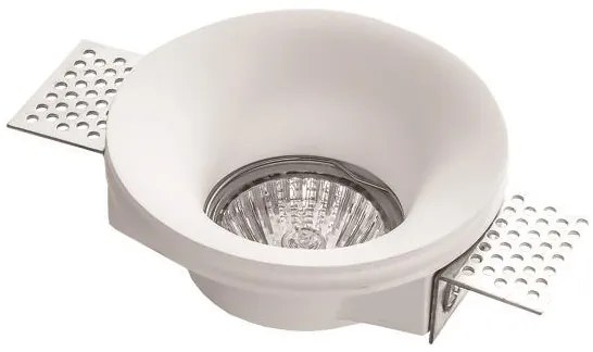 ΣΠΟΤ ΓΥΨΙΝΟ ΜΟΝΟ ΣΤΡΟΓΓΥΛΟ  GU10 Φ100x40 Eurolamp 147-53205