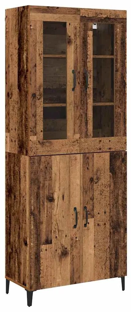 vidaXL Highboard 2 pcs Παλαιό ξύλο 69.5 x 34 x 180 εκ.