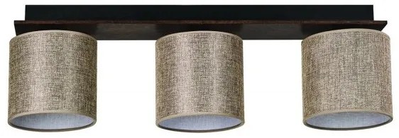 Arkolight Μοντέρνο Φωτιστικό Οροφής Τρίφωτο Μ70xY20cm Καφέ-Μόκα 3420-3/3