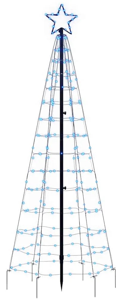 vidaXL Χριστουγεννιάτικο δέντρο LED με καρφιά 220 LED μπλε 180 εκ.