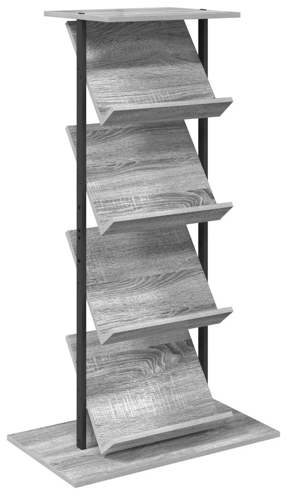 vidaXL Ράφι Περιοδικών με ράφι Γκρίζο Σονομα 68 x 40 x 123.5 εκ.