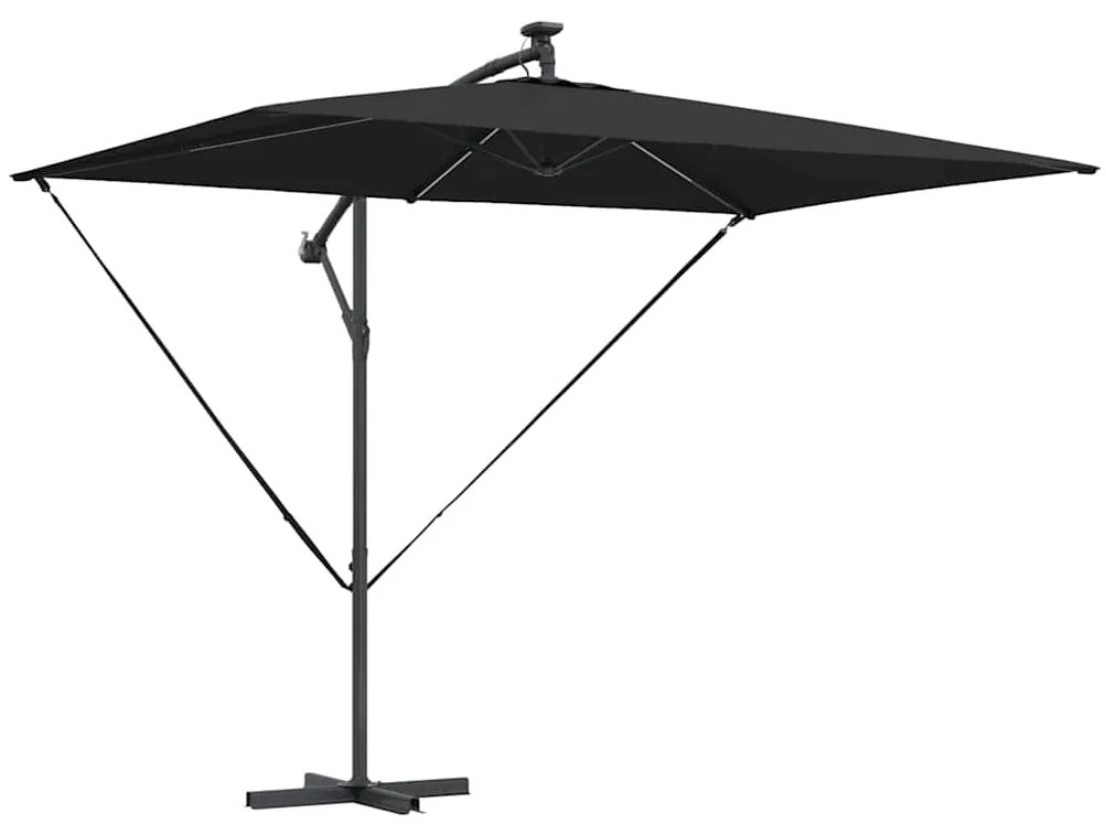 vidaXL Ομπρέλα Cantilever Banana Μαύρο 294 x 200 x 254 εκ.
