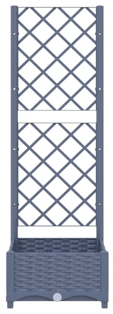 Ζαρντινιέρα Κήπου με Καφασωτό Μπλε Γκρι 40x40x121,5εκ. από PP 318248