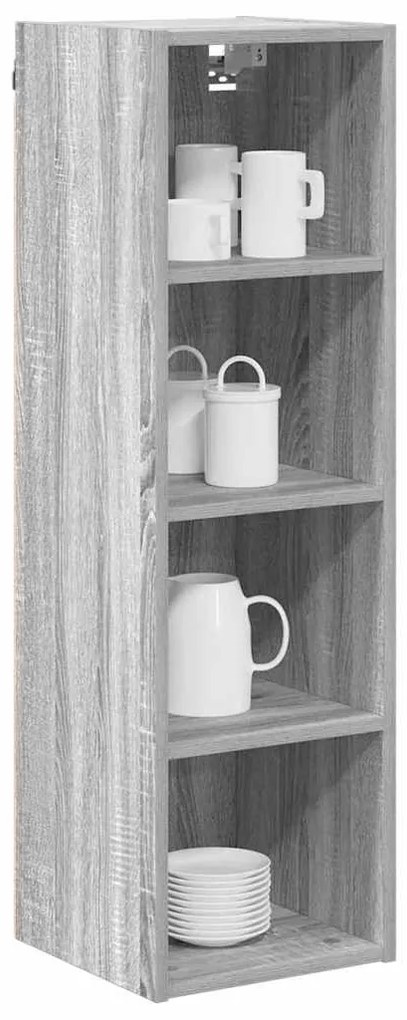 vidaXL Κρεμαστό ντουλάπι Γκρίζο Σονομα 30 x 29,5 x 100 εκ.