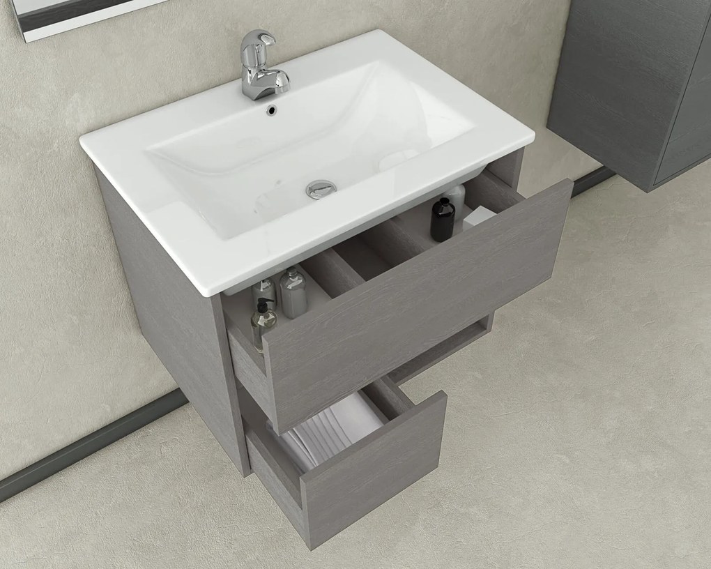 Πάγκος κρεμαστός Drop Sorrento 65-Τσιμέντο