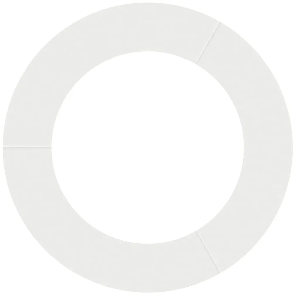 vidaXL Φλατ Δαχτυλίδια Δέντρων 5 pcs Λευκό Ø60 / 90 εκ. Ατσάλι