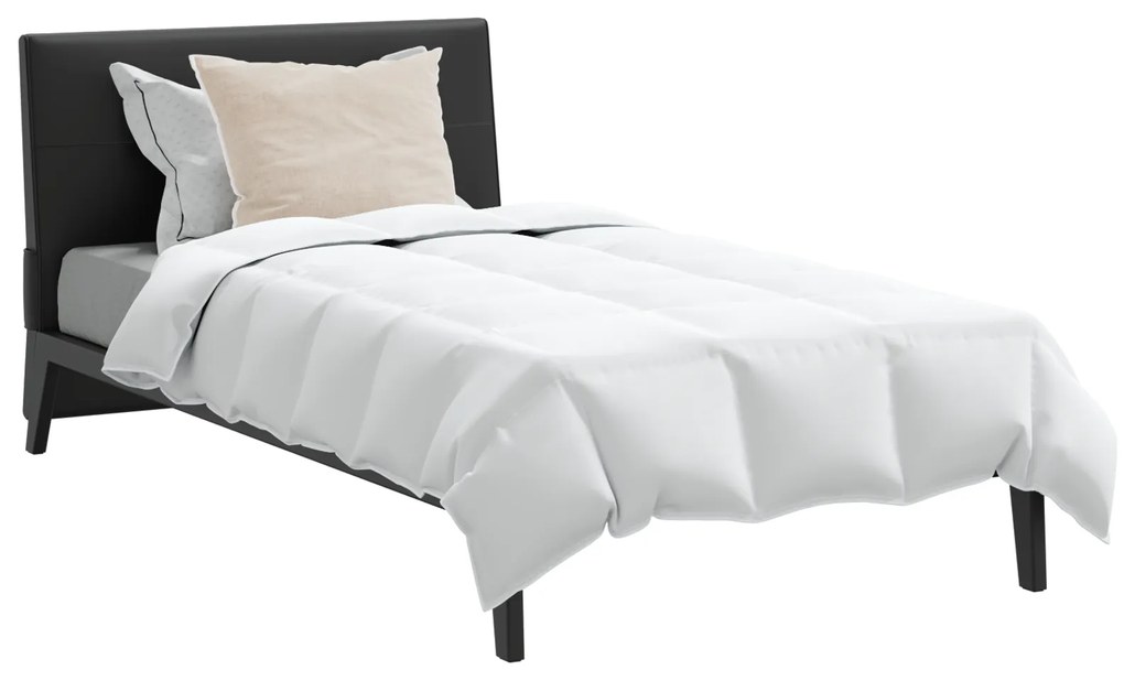 vidaXL Πάπλωμα με μαξιλάρι 2 pcs Λευκό 155 x 220 cm Πούπουλο