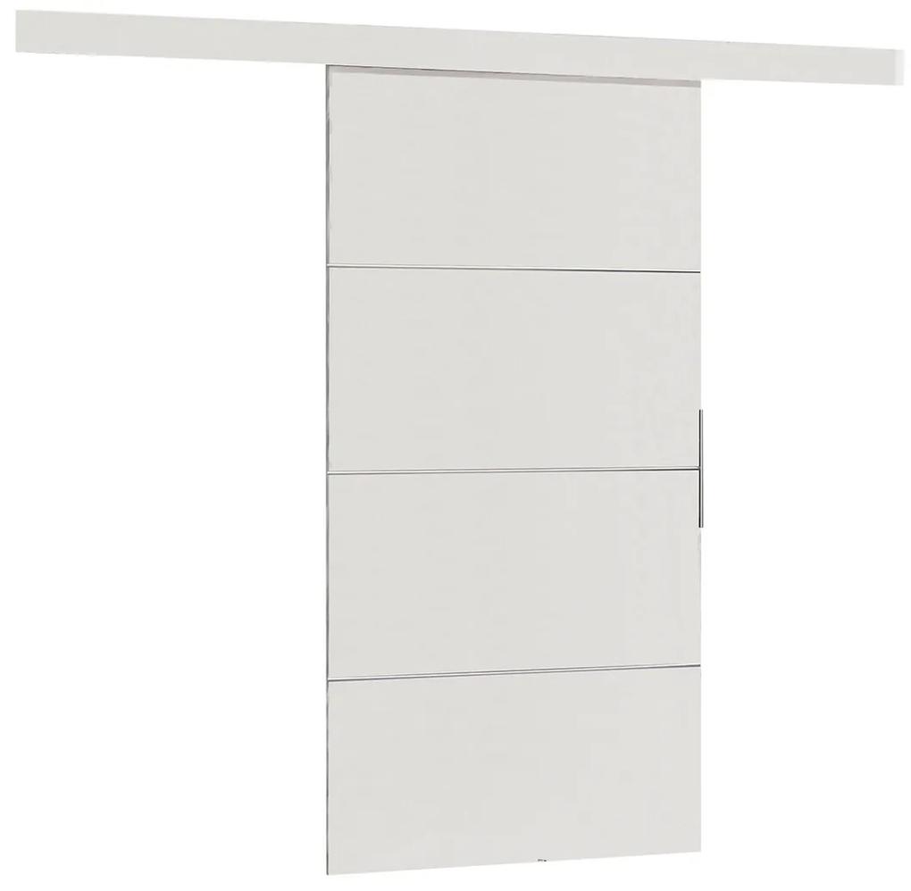 Συρόμενες πόρτες Dover 146, 28 kg, Άσπρο, Πλαστικοποιημένη μοριοσανίδα, Αλουμίνιο | Epipla1.gr