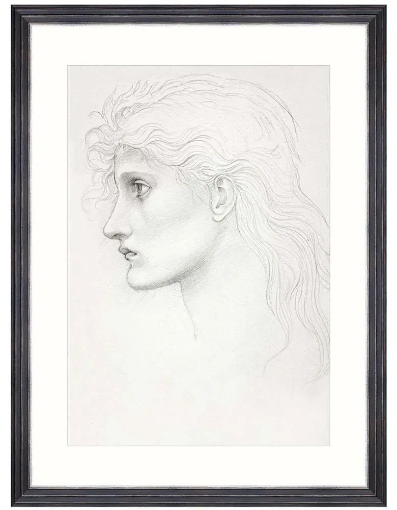 Κάδρο Head Of A Girl FA13422 60x80cm Black-White MindTheGap Κάθετοι Ξύλο,Γυαλί