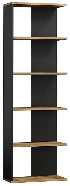 ΓΩΝΙΑΚΗ ΒΙΒΛΙΟΘΗΚΗ WOTAN OAK + BLACK 170X60 DIOMMI CORNERDWC