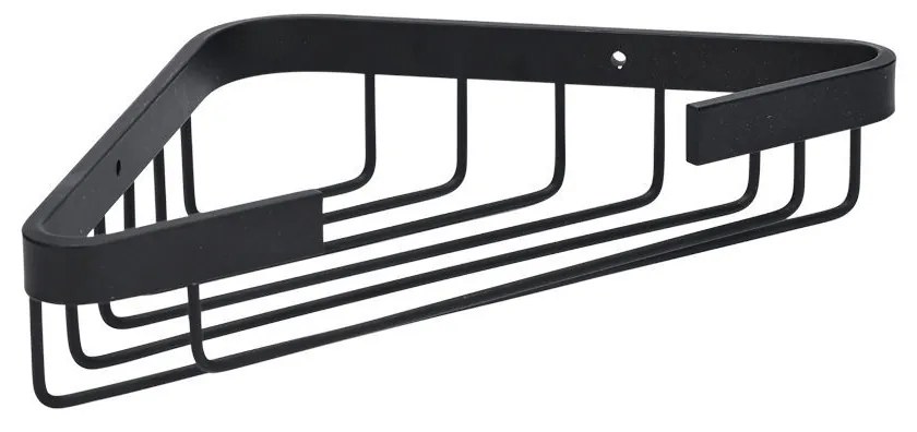 Estia 02-28510 Γωνιακή Ραφιέρα Μπάνιου με 2 Ράφια 25x17x28.5cm Μαύρη